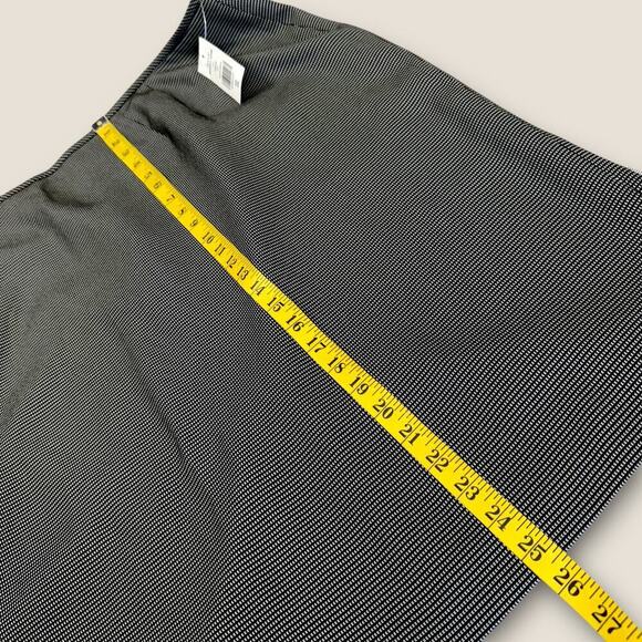 Tahari Arthur S Levine Casual Pencil Skirt Houndstooth Plus Size 24W Black White - Picture 13 of 14